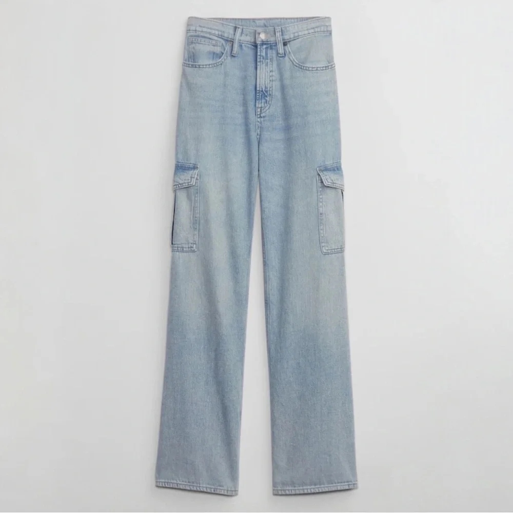 GAP High Waist Wide Leg Cargo Jeans NWT 28/6 Regular - Picture 5 of 7